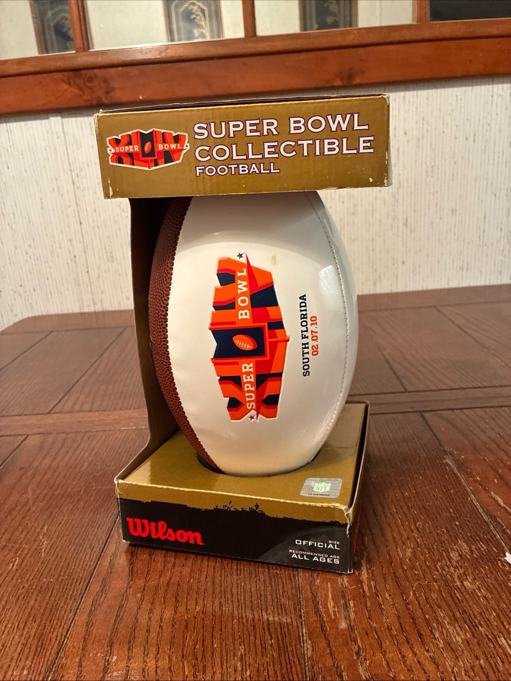 Super Bowl XLIV (44) Collectible Wilson NFL Football The Duke Saints VS Colts